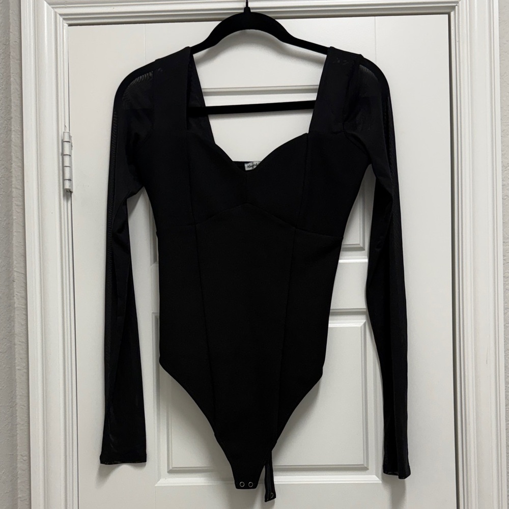Abercrombie & Fitch Black Long Sleeve Bodysuit